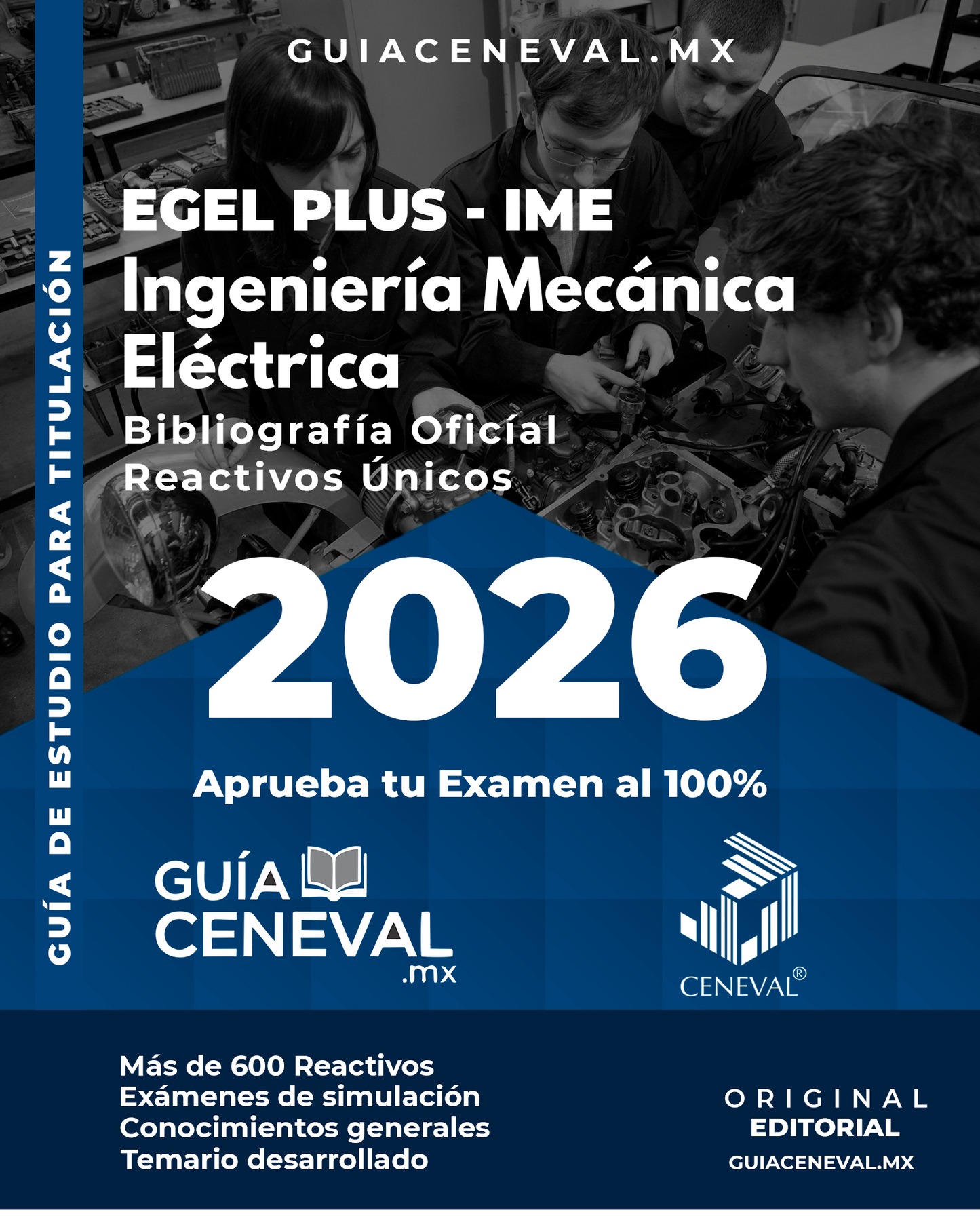 Guía Ceneval EGEL Plus Ingeniería Mecánica Eléctrica 2026 - Temario Explicado de potencia y diseño