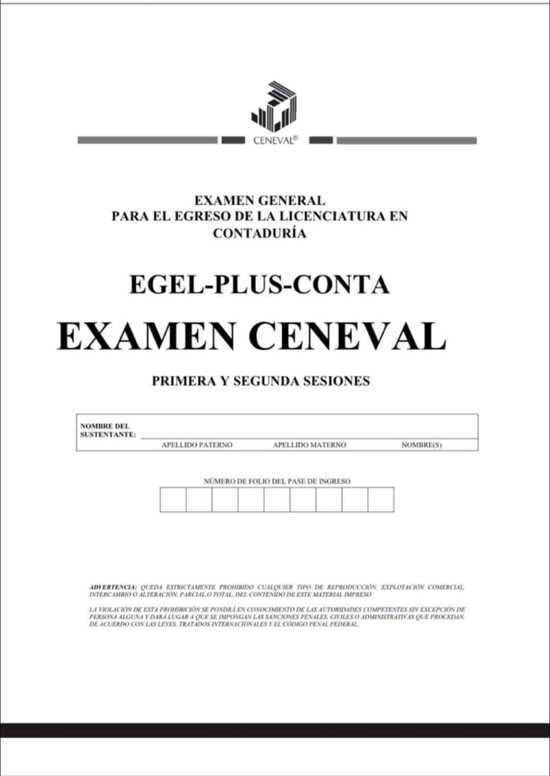 Guía Ceneval EGEL Plus Contaduría 2026 - Temario para Contador Público