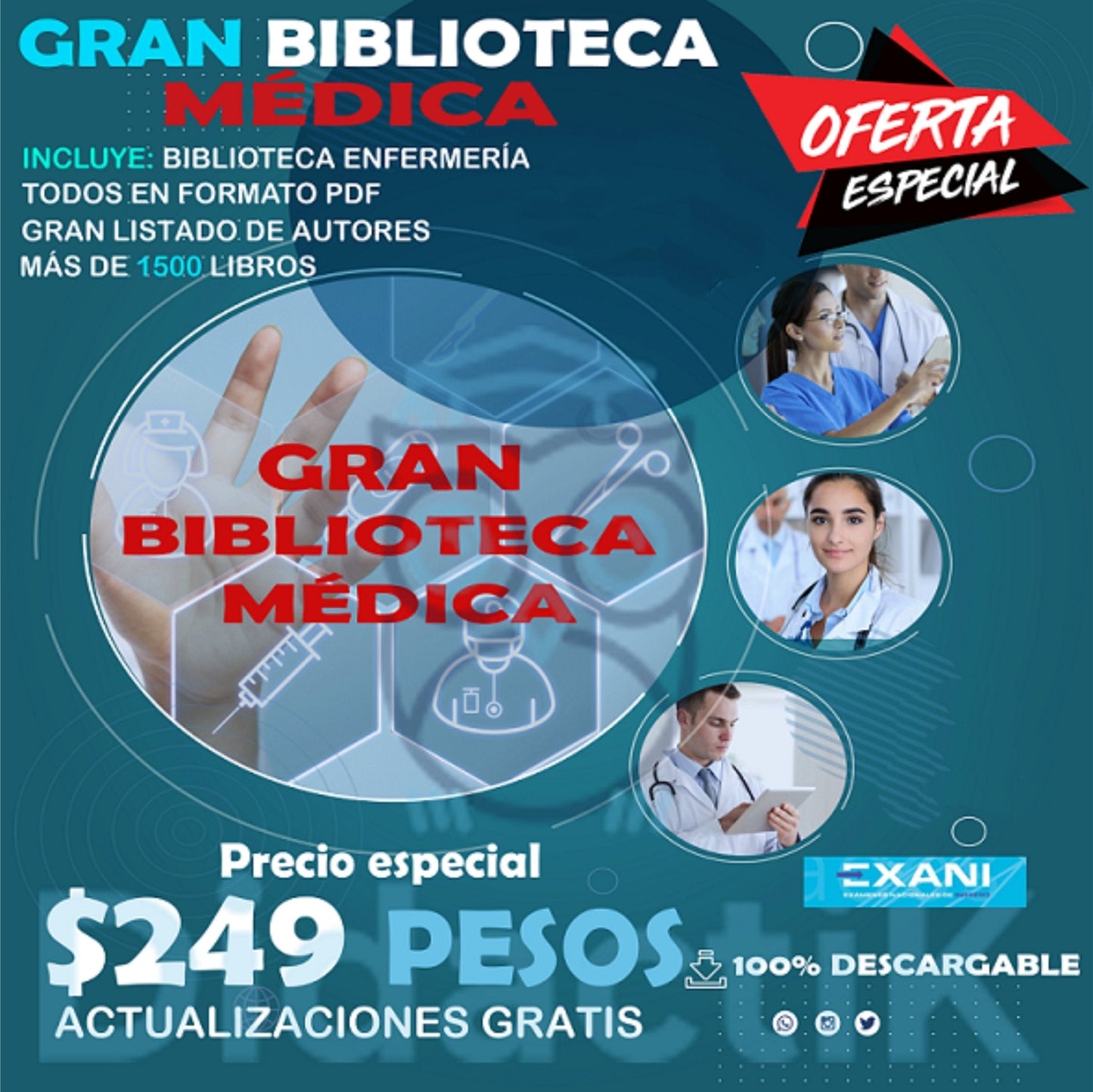 Gran biblioteca Médica - Guía Ceneval Resuelta 2021 Acredita al 100%