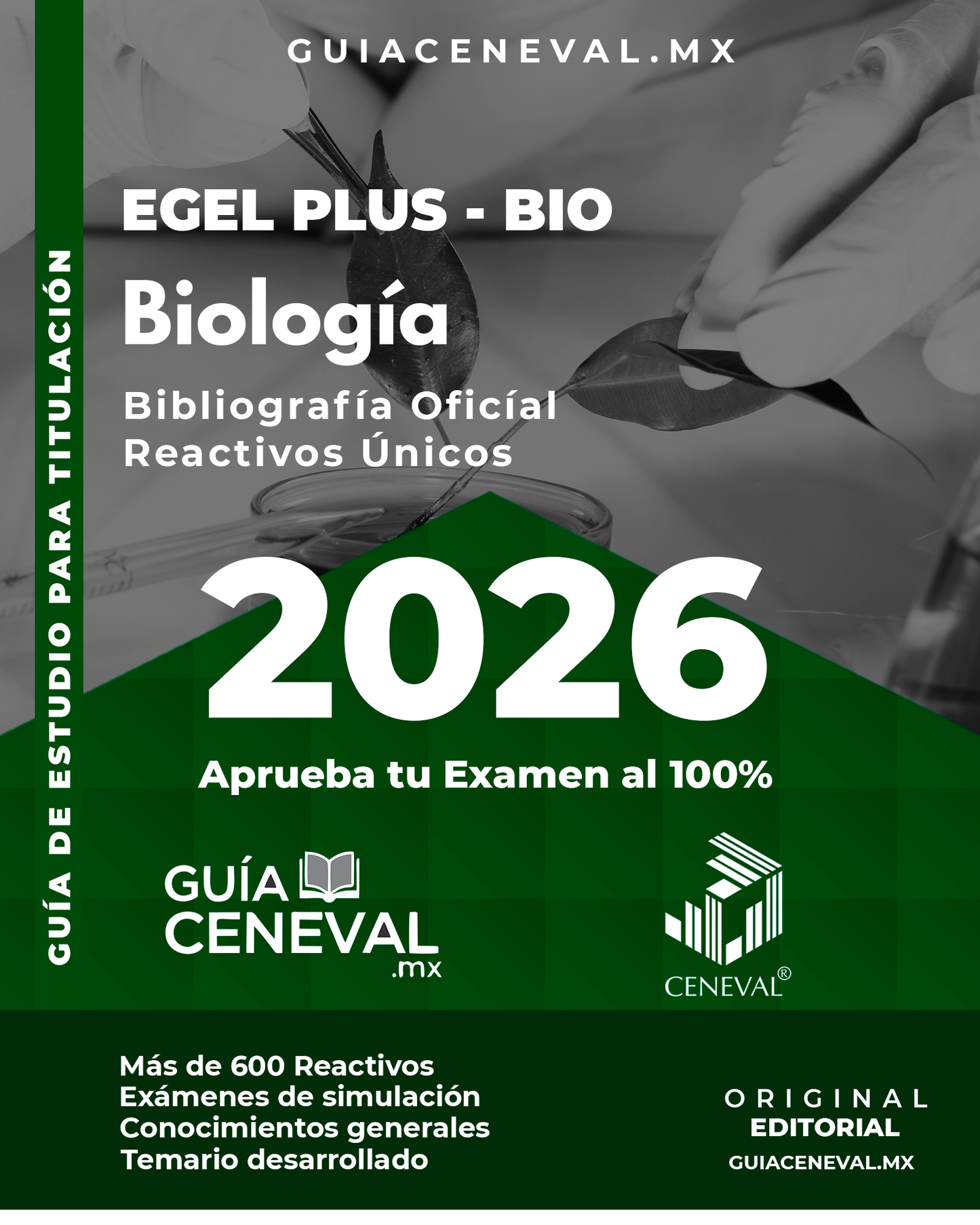 Guía Ceneval EGEL Plus Biología 2026 - Material de estudio para Licenciatura en Biología
