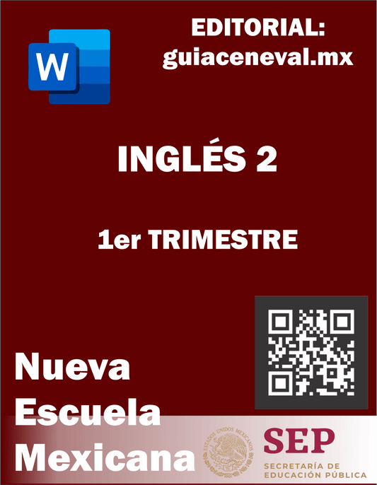 PLANEACIÓN INGLÉS 2 PRIMER TRIMESTRE - Guía Ceneval Resuelta 2021 Acredita al 100%